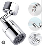 Chrome kitchen faucet with multiple angles shown on a white background