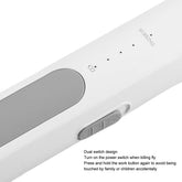 White electronic device with dual switch design on a white background