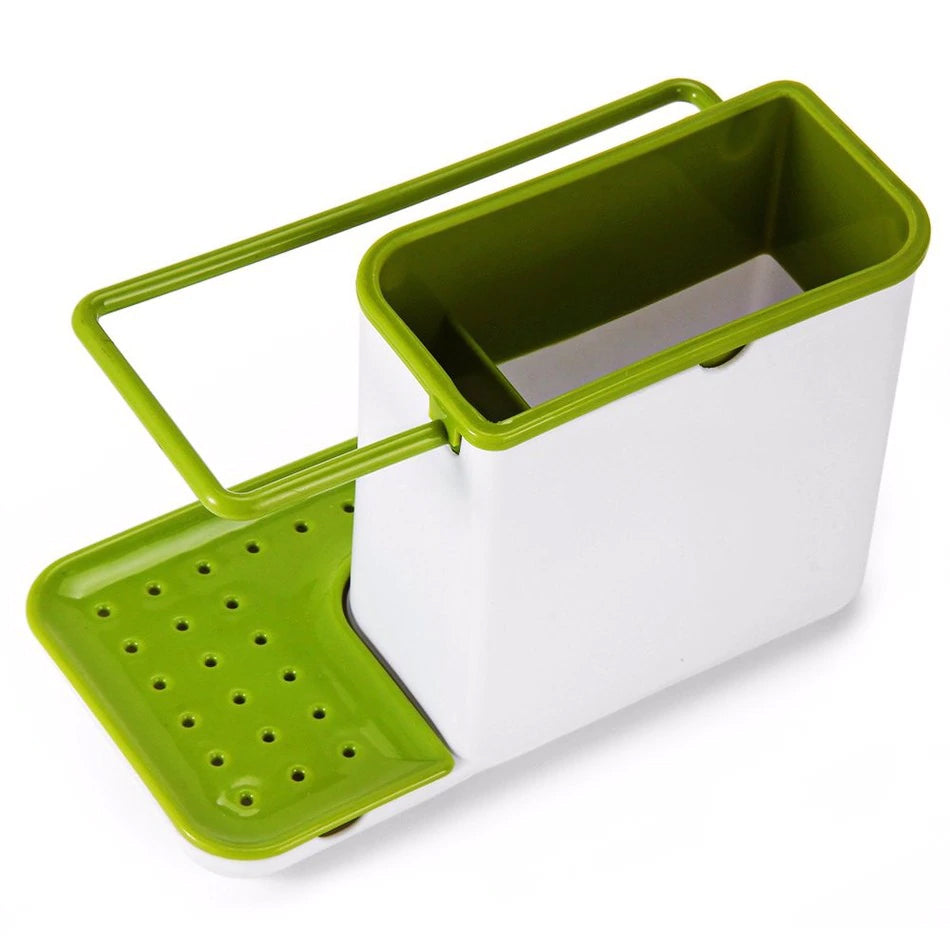 3-in-1 Soap Pump Dispenser With Sponge Holder Liquid Dispenser Container Hand Press Soap Organizer Kitchen Cleaner Tools hot with Self Draining Sink Tidy Organizer Brush Sponge Cleaning Cloth Holder