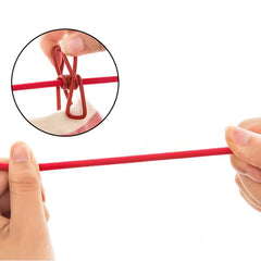 Hang 185CM Portable Clothesline With (12) Clip - Elastic, Windproof Eco-Friendly for Travel Home Use | After stretching it become 5 mtr.