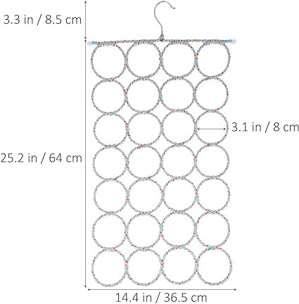 28 Holes Scarf Hanger / Tie Hanger / Belt Hanger Organizer
