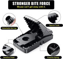Catcher Automatic Spring Reusable Plastic Black Rat Mice Mouse Traps
