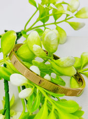 Cartier-Inspired Adjustable Gold Bangle Bracelet