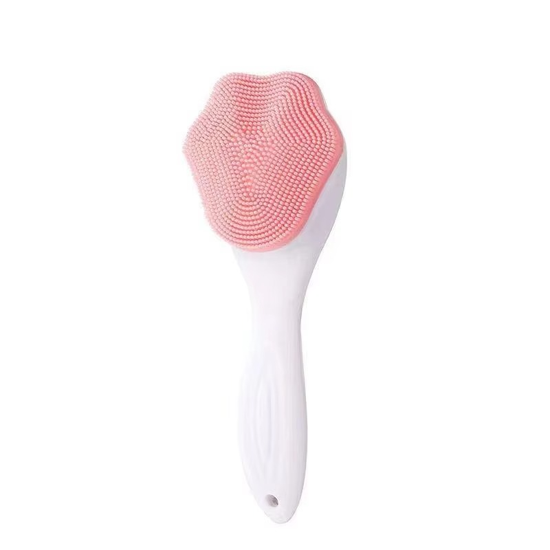 1 pcs Silicone Face Scrubber Exfoliating Brush, Manual Handheld Massager, Facial Cleansing and Blackhead Scrubber, Soft Bristles for Face Skincare (Random Color)