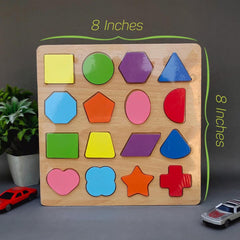 Wooden Geometric Shape Cognitive Puzzle Board