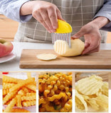 Stainless Steel Wavy French Fry Crinkle Cutter