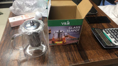Glass Tea Infuser Jug with Stainless Steel Filter