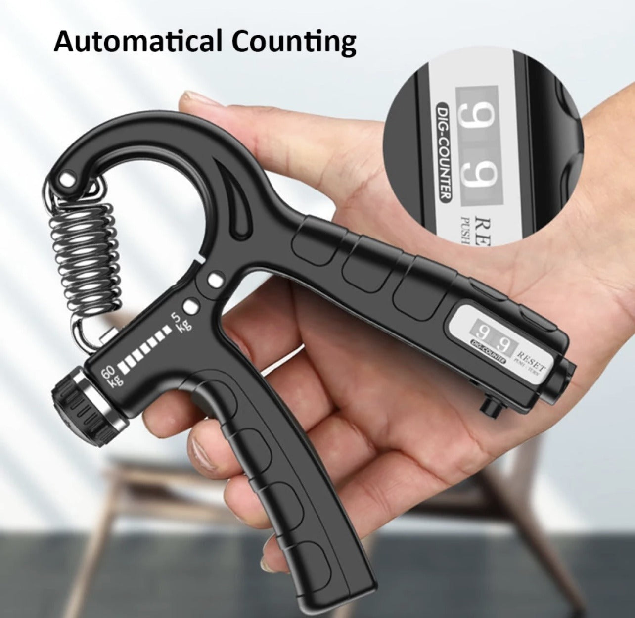 Adjustable Exerciser Hand Gripper With Counter Strengthener Adjustable Resistance Wrist Strengthener Strength Trainer Providing Durable Quality Comfortable Use