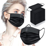 50-Piece Black Disposable Protection Masks