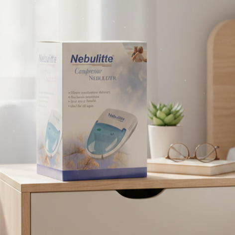 Nebulite Compressor Nebulizer Machine With Reliable Performance And Compact Design For Easy Breathing Support