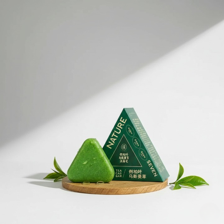 Nature Green Herbal Isatis Indigotica Shampoo Bar – Anti-Dandruff & Hair Care Soap