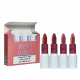 HengFang Hey Girl Mini Velvet Matte Lipstick Set | High Pigment Long-Lasting Lip Color | Pack of 4 Shades