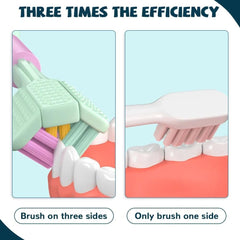 3-Sided Ultra-Soft Oral Care Toothbrush (2pc)
