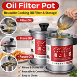 1.4L Stainless Steel Kitchen Oil Filter Pot