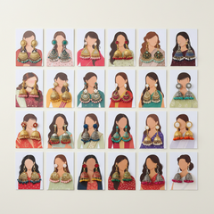Festive Eidi Cards for Earrings (Pack of 27)