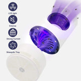 Mosquito zapper with features listed on a white background