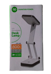 Adjustable portable folding LED desk lamp for bright, energy-efficient lighting at home or work.