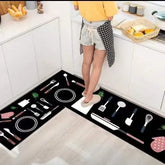 Anti-slip floor mat set pack of 2 for providing comfort, safety, and protection in home spaces.