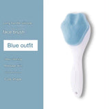 Cat paw facial cleansing brush made from soft silicone for removing dirt, oil, and makeup residue.
