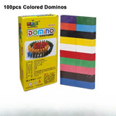 Wooden colorful dominoes early education set for developing creativity, coordination, and learning skills in kids.