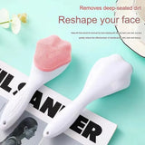 Cute cat paw face scrubber with flexible silicone bristles for a refreshing cleansing experience.