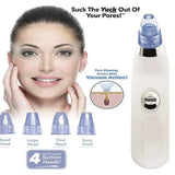 Derma facial cleansing device with vacuum technology for personal skincare use.