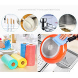 Multifunctional cleaning tools and sponges used in various kitchen scenarios.