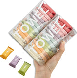Disposable compressed face towels that unfold with water for everyday cleansing and travel use.