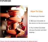 Electric chocolate fountain with a compact 3-tier design for home parties, birthdays, and special events.