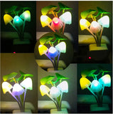 Decorative mushroom night light with LED illumination for a charming indoor ambiance.