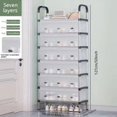Modern multi-layer shoe storage rack for organizing shoes neatly in bedrooms, hallways, and entryways.