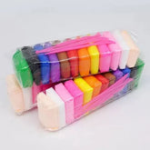 Multi-color air-dry super clay set for kids to create fun, colorful, and imaginative craft projects.