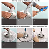 Multi-purpose floor mop with replaceable pads for efficient cleaning in kitchens and living spaces.