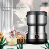 Multifunctional electric kitchen coffee grinder for grinding coffee beans, spices, nuts, and other ingredients.