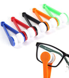 Travel-size glasses cleaner with microfiber cleaning pads for sunglasses, reading glasses, and optical lenses.