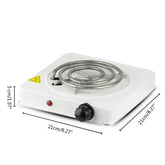 Single coil electric hot plate cooker for convenient cooking at home, office, dorms, and travel.