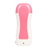 Portable waxing machine kit with heater, wax refill, and removal papers for skincare routines.