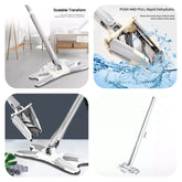 X-type manual hand-free flat squeeze mop for convenient and mess-free floor cleaning.