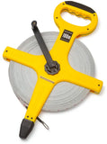 100M heavy-duty professional fiber measuring tape for accurate long-distance measurements.