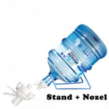 19L water bottle stand and dispenser nozzle set for stable placement and convenient water dispensing.