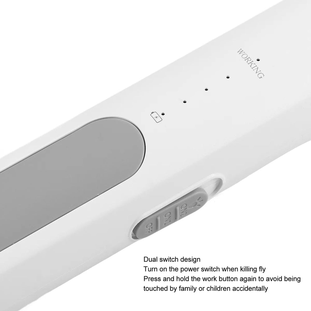 White electronic device with dual switch design on a white background