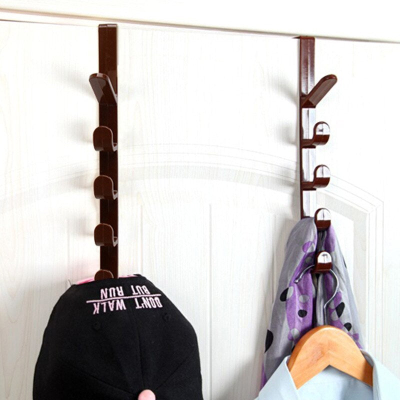 5-Level Over-the-Door Multi-Purpose Hook Rack