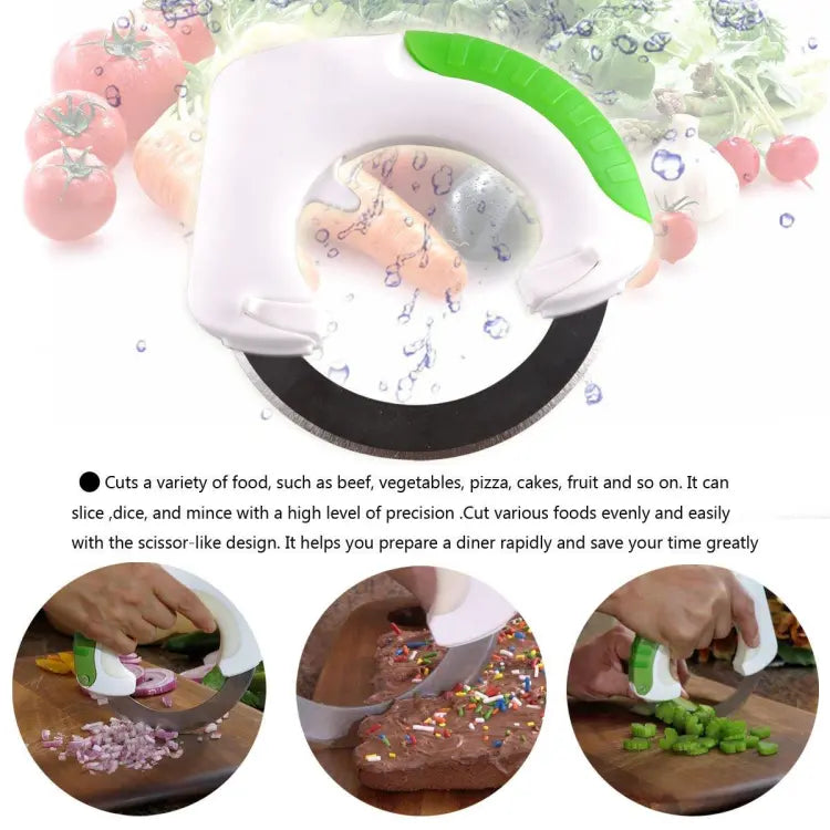 Stainless Steel Circular Rolling Kitchen Knife