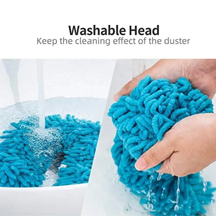 Flexible Micro Fiber Duster With Telescopic Stainless Steel Handle for Fan Cleaning Specially( random color )