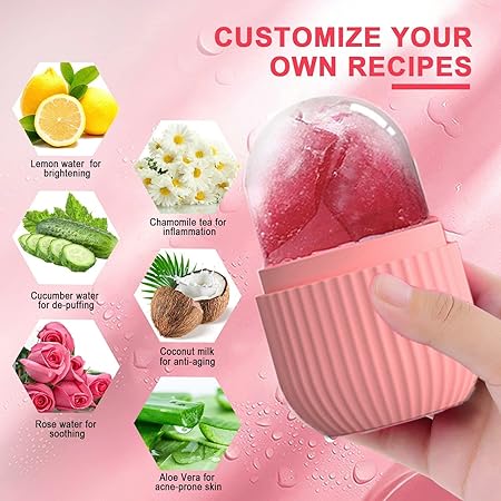 Ice Face Roller Comfortable to Grip Skin Care Beauty Ice Face Roller Mold- (Random Color)