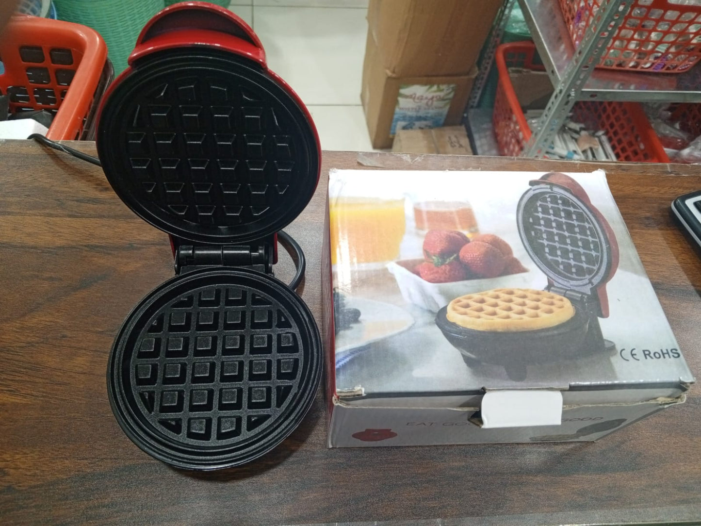 Mini Waffle Maker Breakfast Machine Non Stick Easy Clean
