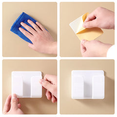 1 pcs Multifunction Mobile Phone Charging Hanging Holder, double-sided adhesive ( white colour )