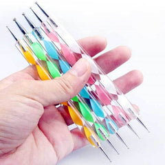 5-Piece Precision Nail Art Dotting Pen Set