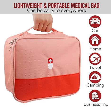 Empty Medicine Pills Storage Box Organizer | First Aid Kit Medicine Bag Portable Waterproof Outdoor Travel