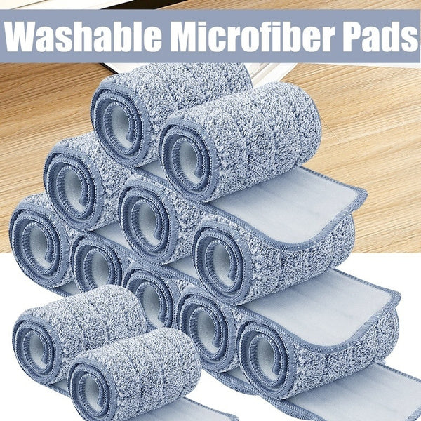 Pack of 2 Washable Durable Replacement Microfiber Pads Dust Push Mop Cloth for Flat Squeeze Mop